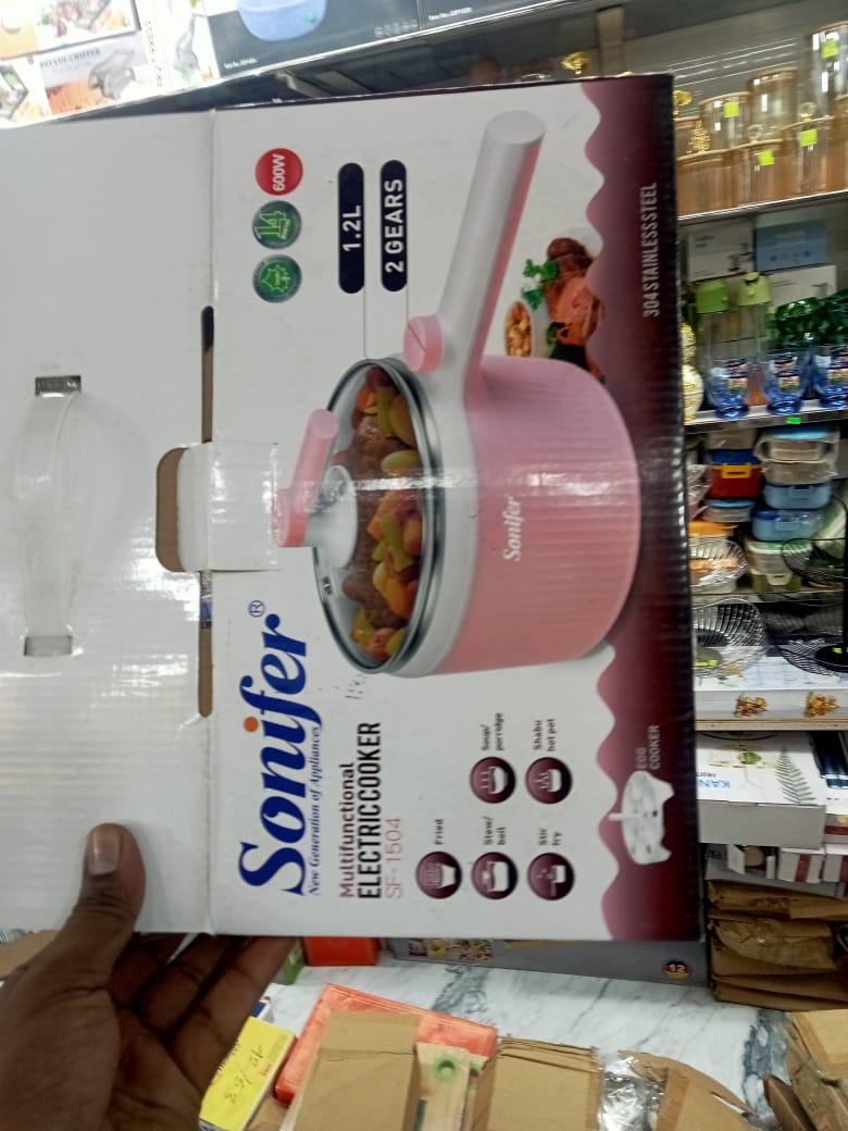 Sonifer 1.2L Stainless Steel Electric Multi Cooker – Mini Soup & Noodle Pot