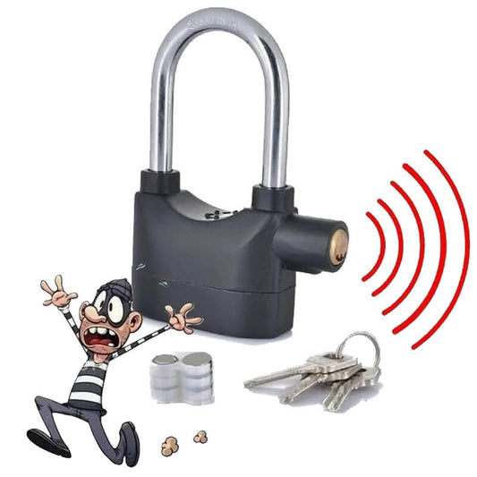 Big Size Anti-Theft Security Alarm Lock for Bike, Bicycle & Door 110dB Loud Alarm Heavy Duty Alarm Lock