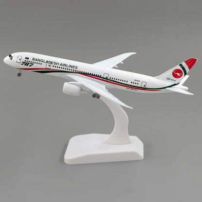 20cm Bangladesh Biman 787 Metal Passenger Airplane Model – Premium Diecast Display Toy
