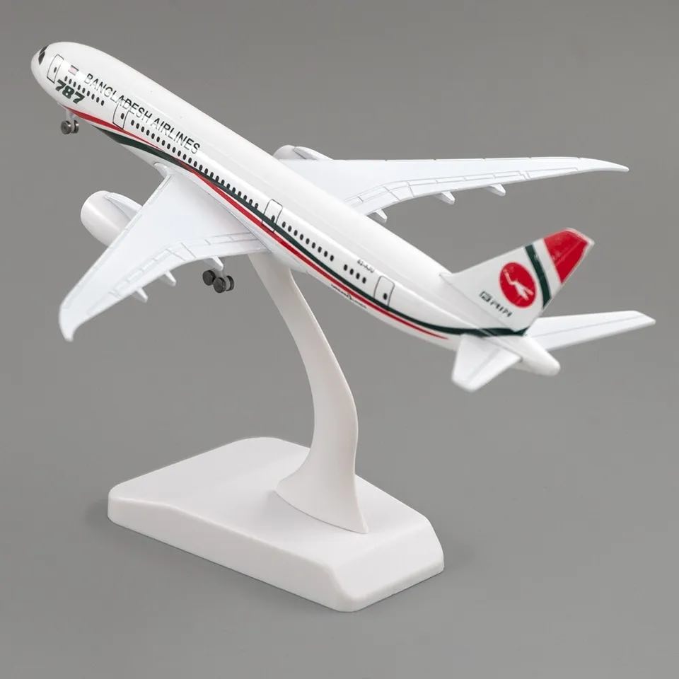 20cm Bangladesh Biman 787 Metal Passenger Airplane Model – Premium Diecast Display Toy