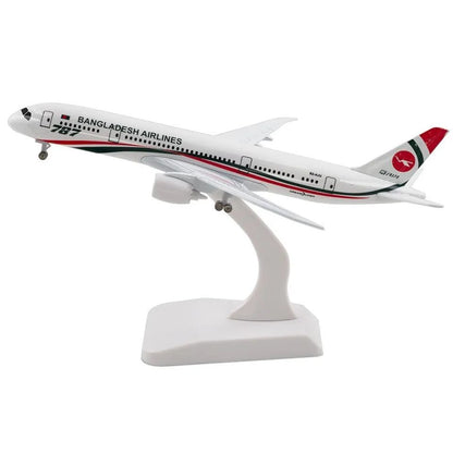 20cm Bangladesh Biman 787 Metal Passenger Airplane Model – Premium Diecast Display Toy
