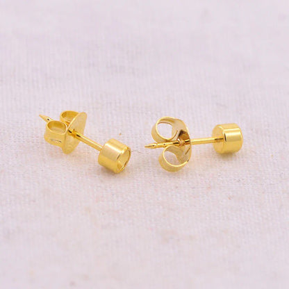 24 Pcs Women’s Stainless Steel Earrings Set – Classic Gold Clip-On Body Jewelry