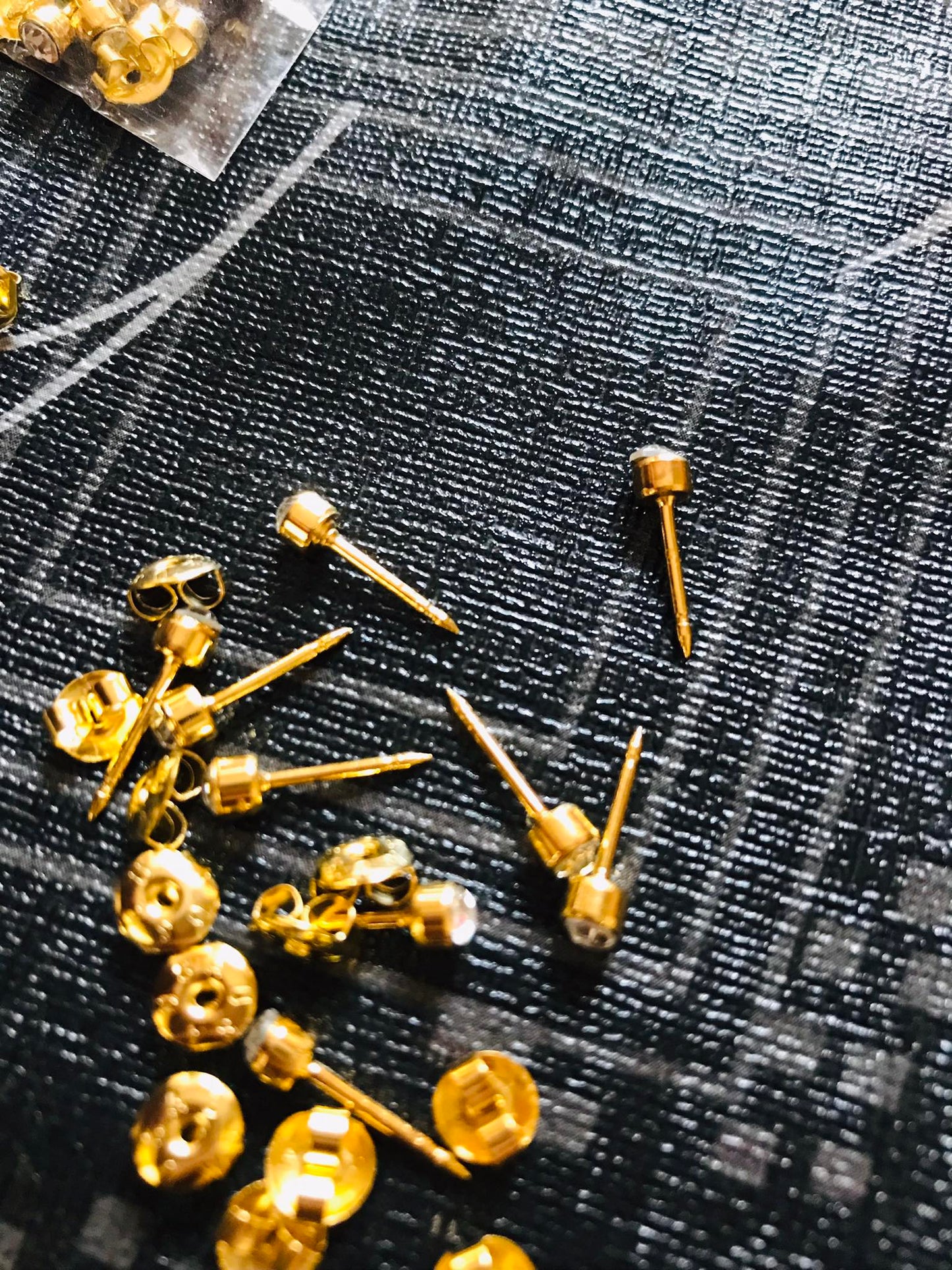 24 Pcs Women’s Stainless Steel Earrings Set – Classic Gold Clip-On Body Jewelry