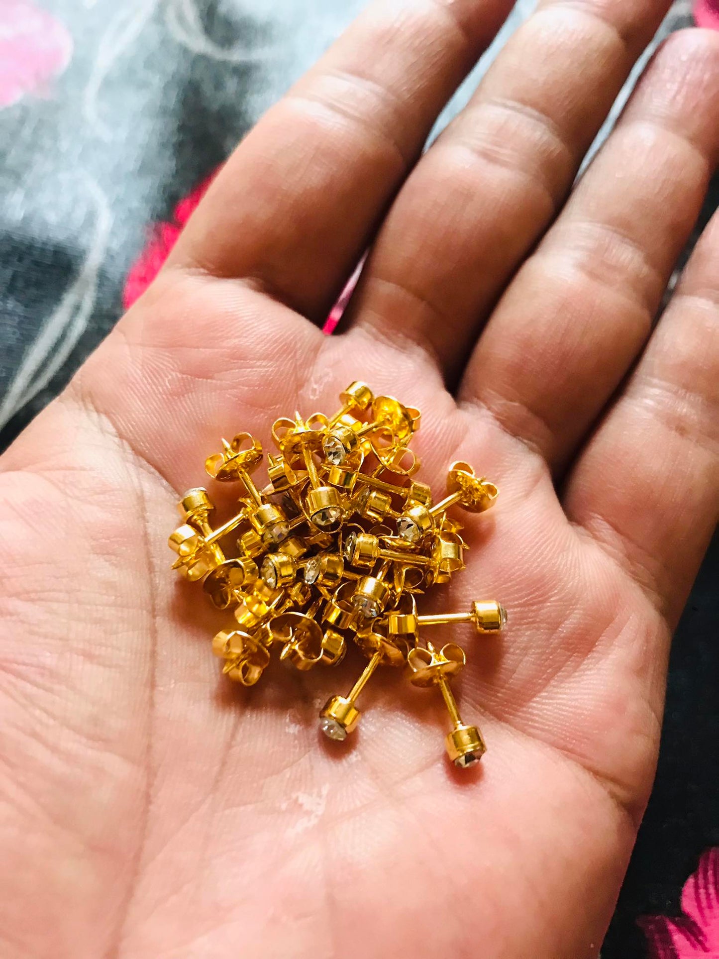 24 Pcs Women’s Stainless Steel Earrings Set – Classic Gold Clip-On Body Jewelry