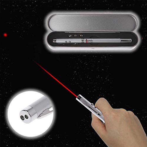 4 in 1 Telescopic Teaching Tool Ball Pen – Red Laser Pointer, Ballpoint Pen, Flashlight & Stylus | Best Gift for Teachers