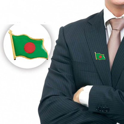 Bangladesh National Flag Coat Pin – Stylish Metal Brooch for All Occasions