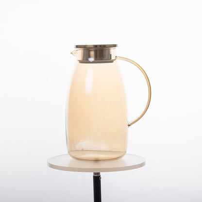 Modern Design High Borosilicate Material Cold Water Kettle with Lid for Hot or Cold Water Iced Tea Wine Coffee Milk Juice