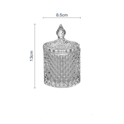 300ml Luxury Clear Glass Candy Jar with Lid – Multi-purpose Sugar, Cookie & Jewelry Storage Jar for Home Décor