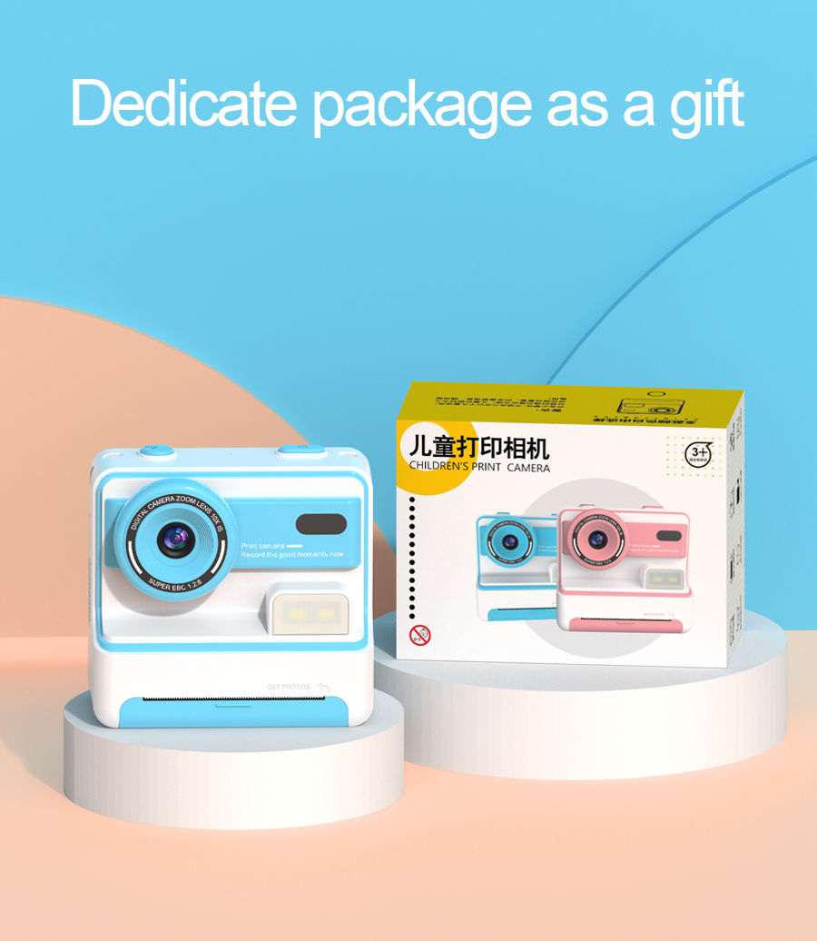 2025 New Arrival Dual Lens Instant Print Camera for Kids Vintage Camera in Travel with Thermal Print Function