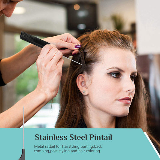 10pcs Professional Hair Styling Brush & Comb Set – Bone Plastic Beard & Hairbrush Kit for Salon & Home Use