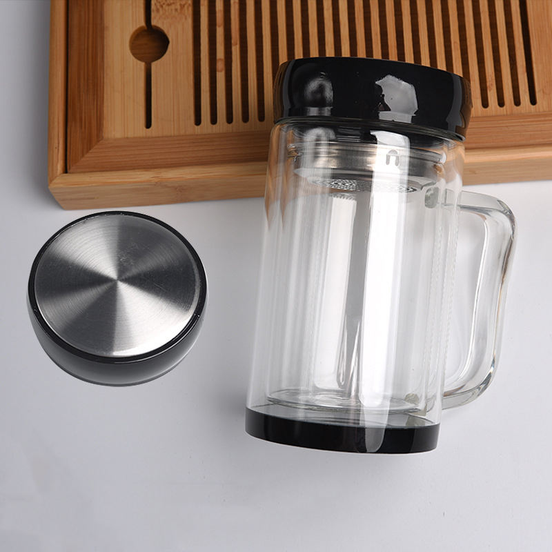 Customized Double Wall Glass Cup – High-Temperature Resistant Office & Gift Mug