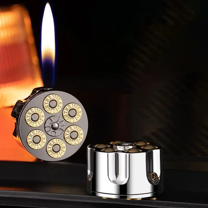 Creative Clip Style Open Flame Lighter Metal Drawing Inflatable Lighter