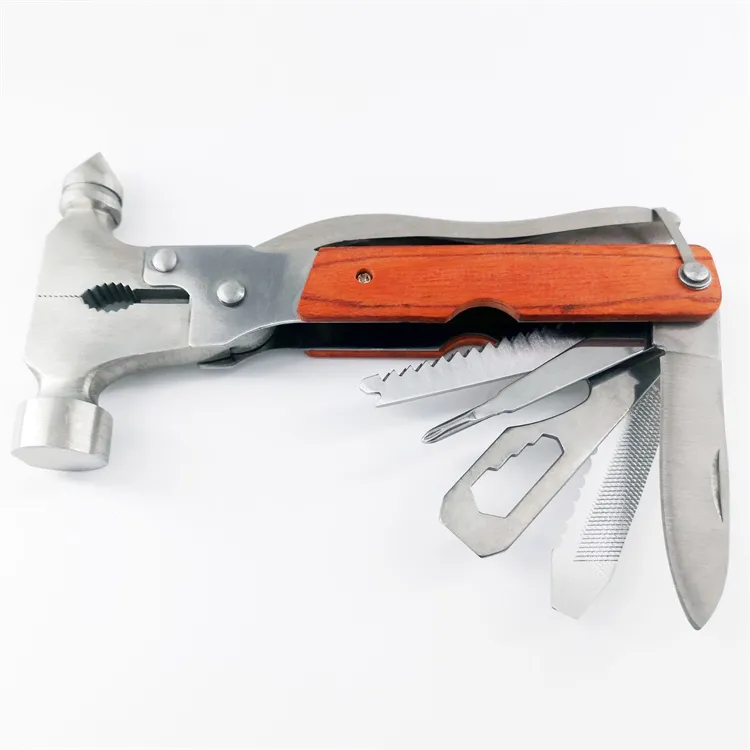 12 in 1 Portable Stainless Steel Outdoor Camping Safety Belt Cutter & Car Window Escape Tool Hammer