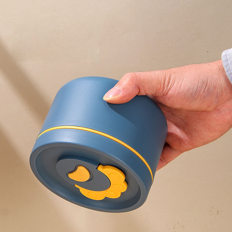 4 Pcs Stainless Steel 304 Round Insulated Lunch Box Set with Carrying Bag – Leak Proof Food Container, Heat Storage Bento Box (Blue/Brown)