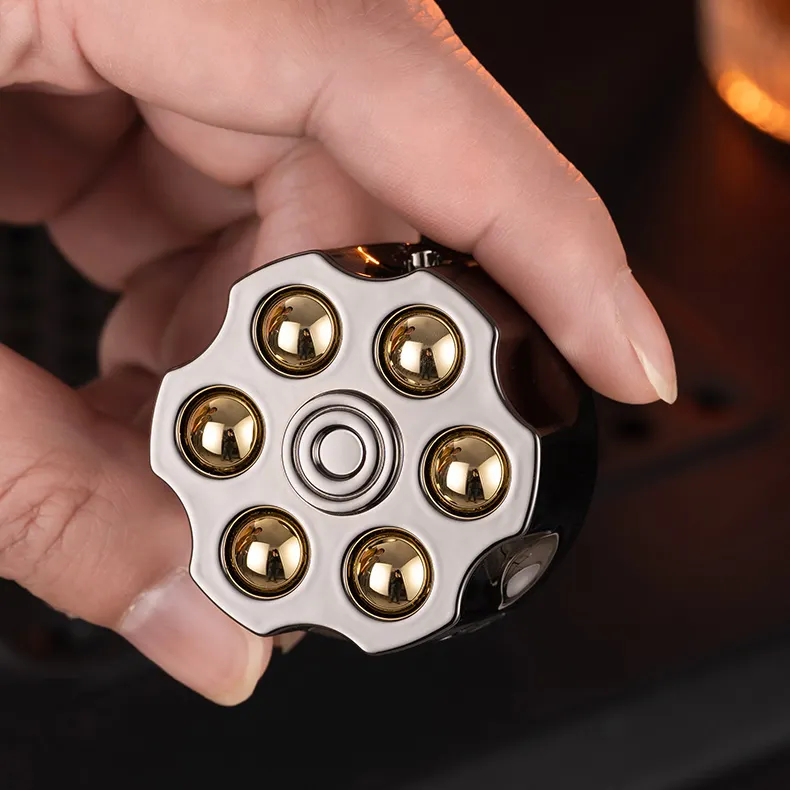 Creative Clip Style Open Flame Lighter Metal Drawing Inflatable Lighter