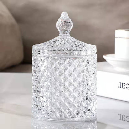 300ml Luxury Clear Glass Candy Jar with Lid – Multi-purpose Sugar, Cookie & Jewelry Storage Jar for Home Décor