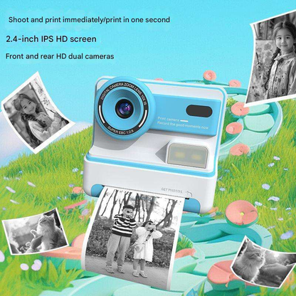 New Kids Dual Lens Instant Thermal Print Retro Camera – Fun Digital Camera with Filter & Full HD Video