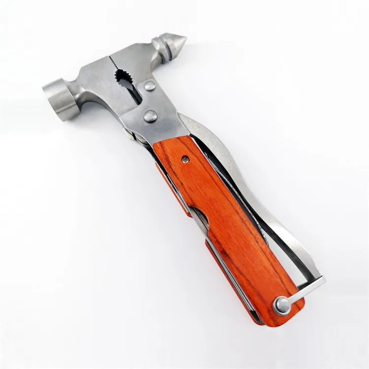 12 in 1 Portable Stainless Steel Outdoor Camping Safety Belt Cutter & Car Window Escape Tool Hammer