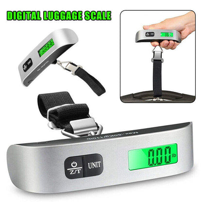 50kg / 110lbs Digital Luggage Scale – Portable Hanging Travel Weighing Scale with LCD Display