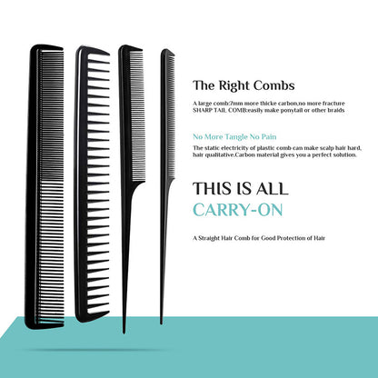 10pcs Professional Hair Styling Brush & Comb Set – Bone Plastic Beard & Hairbrush Kit for Salon & Home Use