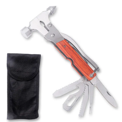 12 in 1 Portable Stainless Steel Outdoor Camping Safety Belt Cutter & Car Window Escape Tool Hammer