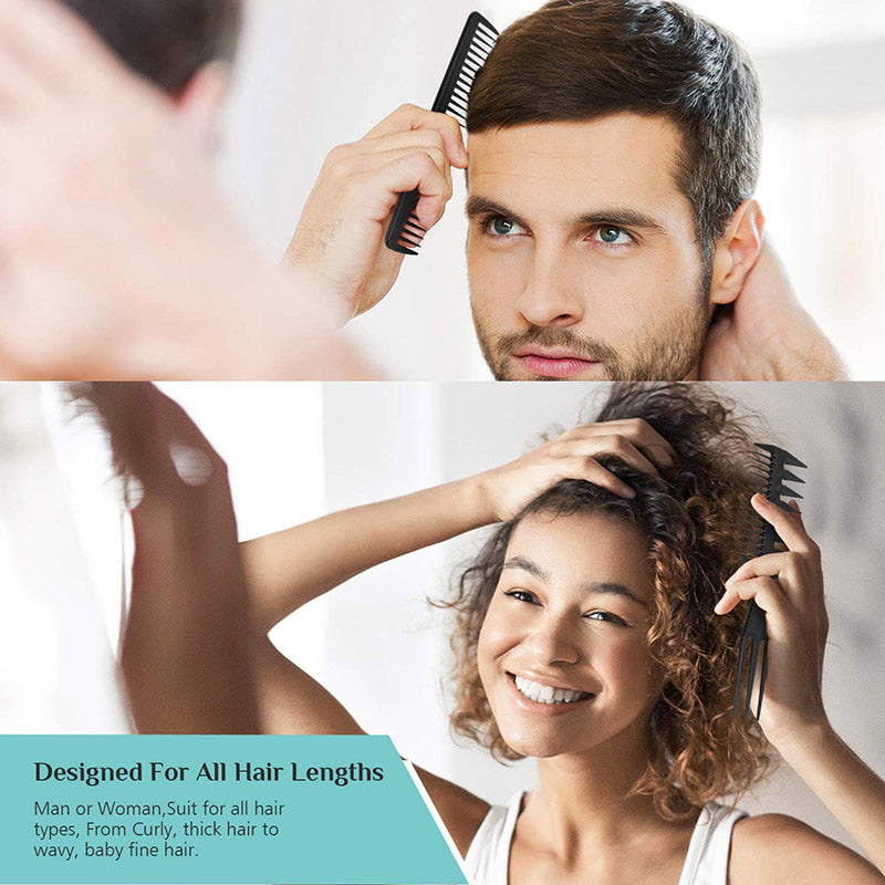 10pcs Professional Hair Styling Brush & Comb Set – Bone Plastic Beard & Hairbrush Kit for Salon & Home Use