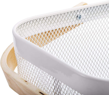 High-Quality Metal Storage Basket – Rustic Rectangle Fruit & Vegetable Organizer