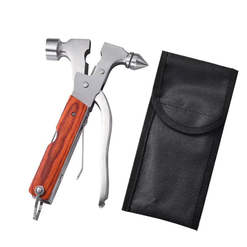 12 in 1 Portable Stainless Steel Outdoor Camping Safety Belt Cutter & Car Window Escape Tool Hammer