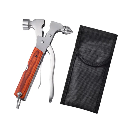 12 in 1 Portable Stainless Steel Outdoor Camping Safety Belt Cutter & Car Window Escape Tool Hammer