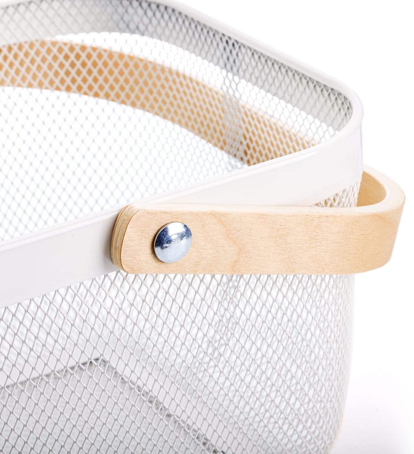 High-Quality Metal Storage Basket – Rustic Rectangle Fruit & Vegetable Organizer