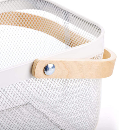 High-Quality Metal Storage Basket – Rustic Rectangle Fruit & Vegetable Organizer