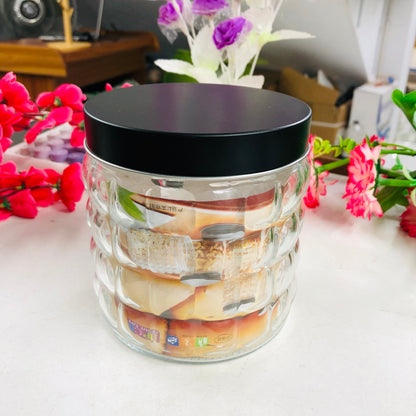 Glass Storage Jar – 900ml / 1250ml / 1750ml | Airtight, Leak-Proof Food Container