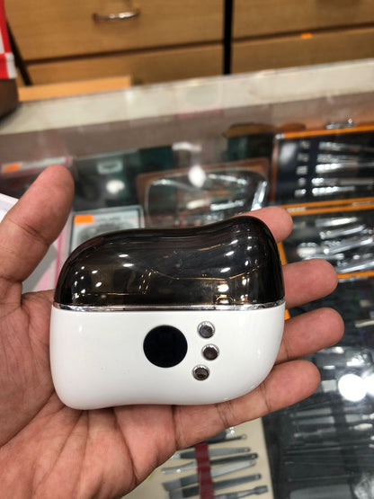 3-in-1 Rechargeable Electric Nail Clipper with Double-Head Nail Lamp – Automatic Nail Trimmer for Baby, Adult & Child (USB Charging, Stainless Steel