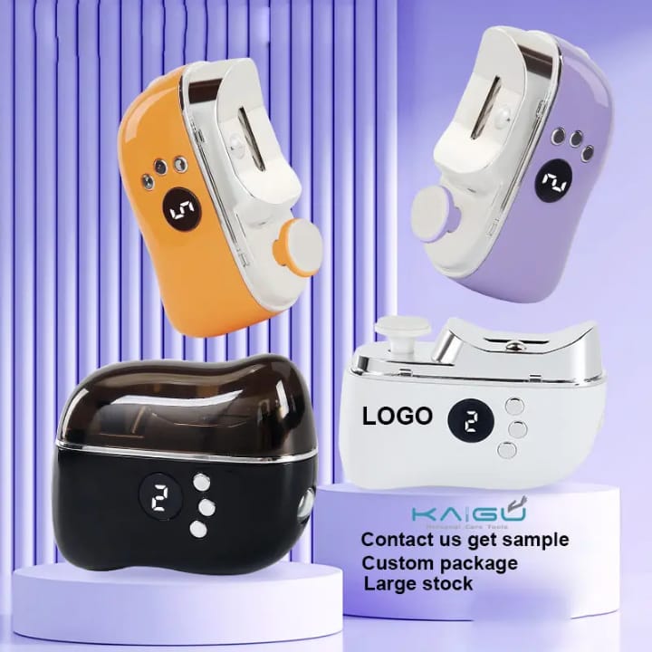 3-in-1 Rechargeable Electric Nail Clipper with Double-Head Nail Lamp – Automatic Nail Trimmer for Baby, Adult & Child (USB Charging, Stainless Steel