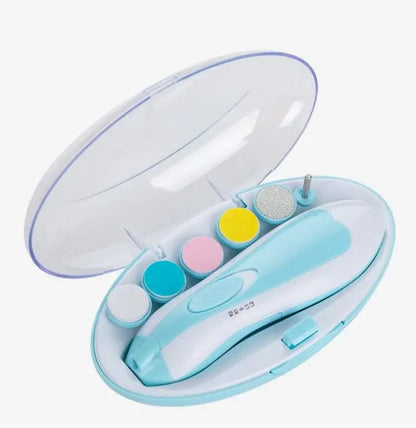 6-in-1 Baby Electric Nail Trimmer & Nail Grinder – Two-Way Rotation, 6 Grinding Heads, Safe & Gentle Nail Cutter for Newborn & Kids