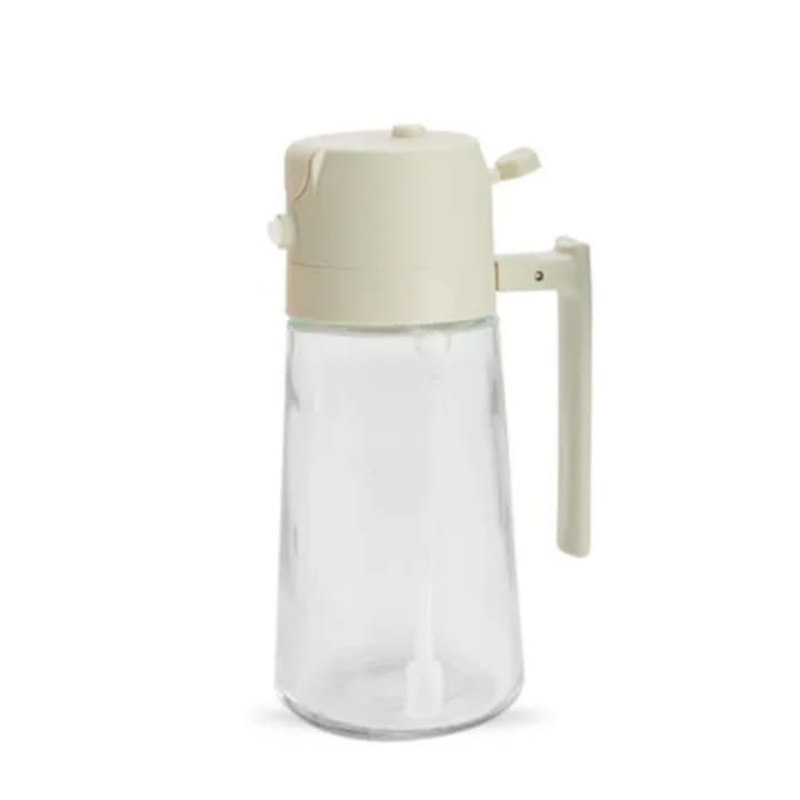 470ml Premium 2-in-1 Olive Oil Dispenser Bottle – Glass Oil Spray Bottle for Cooking, BBQ & Salad
