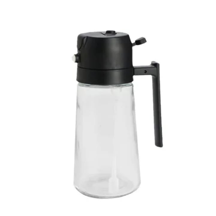 470ml Premium 2-in-1 Olive Oil Dispenser Bottle – Glass Oil Spray Bottle for Cooking, BBQ & Salad
