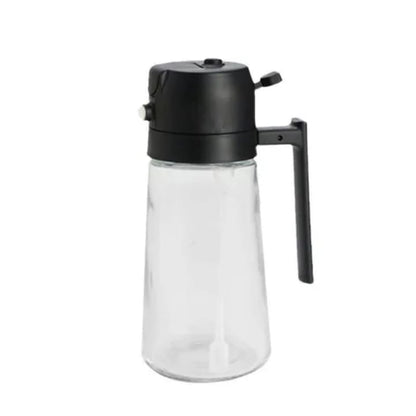 470ml Premium 2-in-1 Olive Oil Dispenser Bottle – Glass Oil Spray Bottle for Cooking, BBQ & Salad