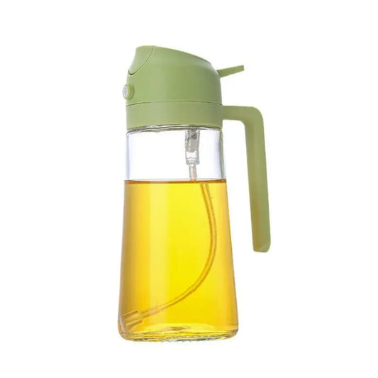 470ml Premium 2-in-1 Olive Oil Dispenser Bottle – Glass Oil Spray Bottle for Cooking, BBQ & Salad