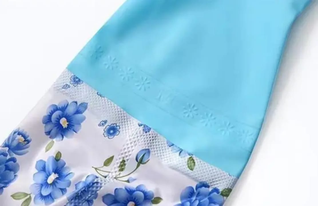 Premium Long Sleeve Waterproof Washing Gloves – 17.6"inch PVC Vinyl Household Cleaning Gloves | Anti-Allergic, Durable Dishwashing & Work Gloves