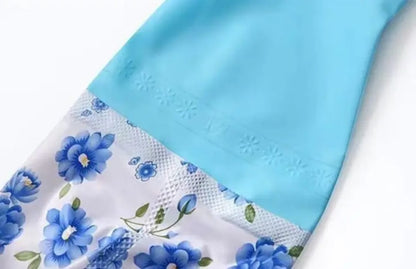 Premium Long Sleeve Waterproof Washing Gloves – 17.6"inch PVC Vinyl Household Cleaning Gloves | Anti-Allergic, Durable Dishwashing & Work Gloves