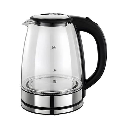 High Quality 2L Glass Electric Kettle – 1500W Fast Boil | Portable Cordless Household Kettle with Auto Shut-Off & Mechanical Control
