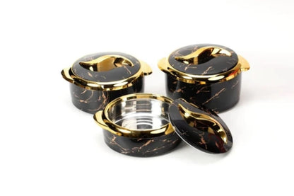 Premium 3-Piece Stainless Steel Hot Pot Food Warmer Set – 1.5L, 2L & 2.5L | Metal Lunch Box | Double Layer Insulated Food Keeper