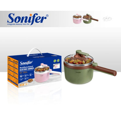 Sonifer 1.2L Stainless Steel Electric Multi Cooker – Mini Soup & Noodle Pot