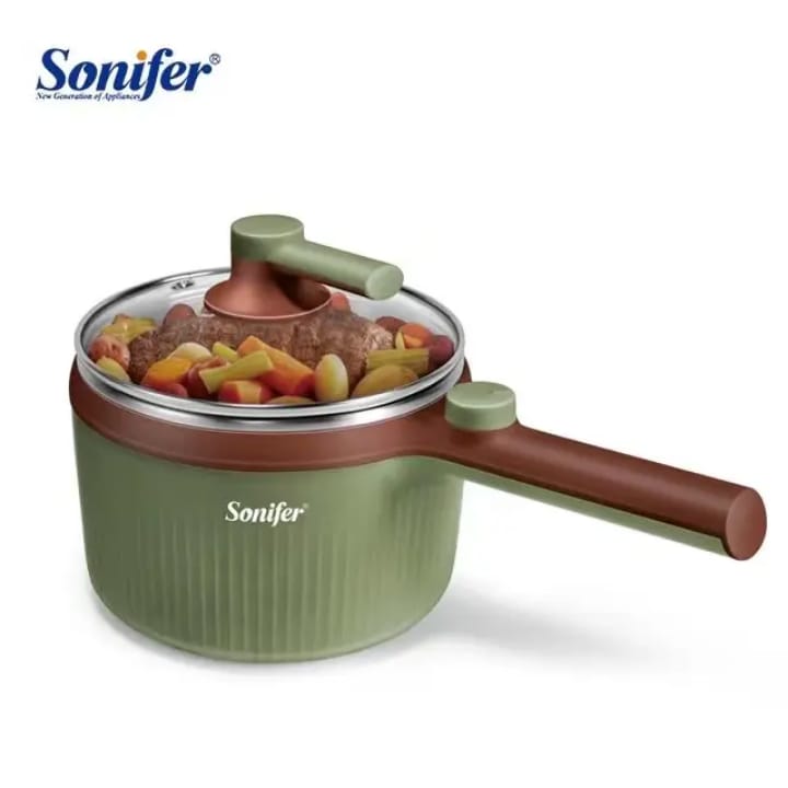 Sonifer 1.2L Stainless Steel Electric Multi Cooker – Mini Soup & Noodle Pot