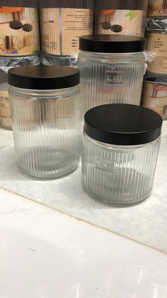 Premium Thickened Glass Storage Jar – 900ml / 1250ml / 1750ml | Airtight & Leak-Proof