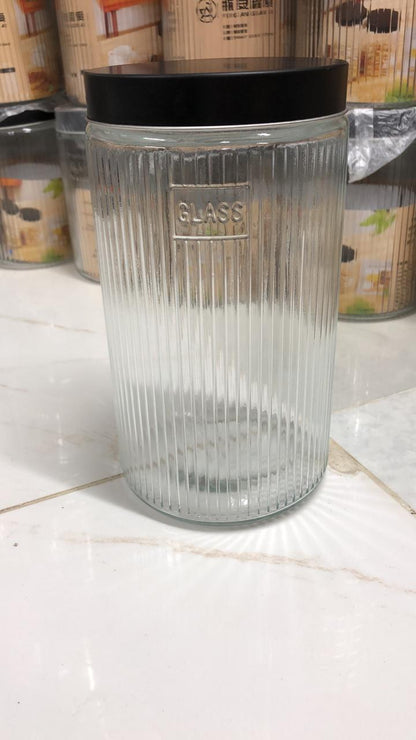 Premium Thickened Glass Storage Jar – 900ml / 1250ml / 1750ml | Airtight & Leak-Proof