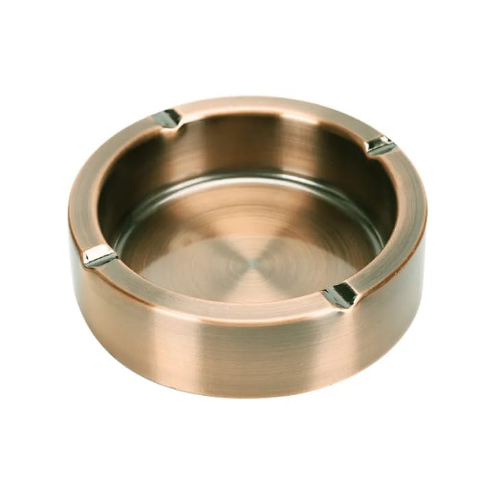 Creative Thickened Stainless Steel Anti-Fly Ashtray – Manual Type for Car & Home | Gold / Copper