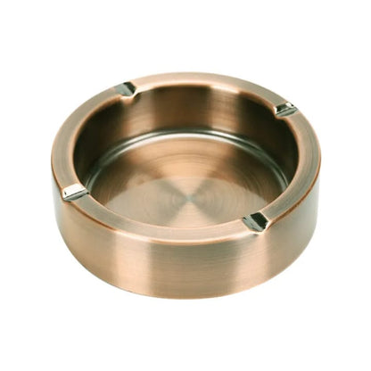 Creative Thickened Stainless Steel Anti-Fly Ashtray – Manual Type for Car & Home | Gold / Copper