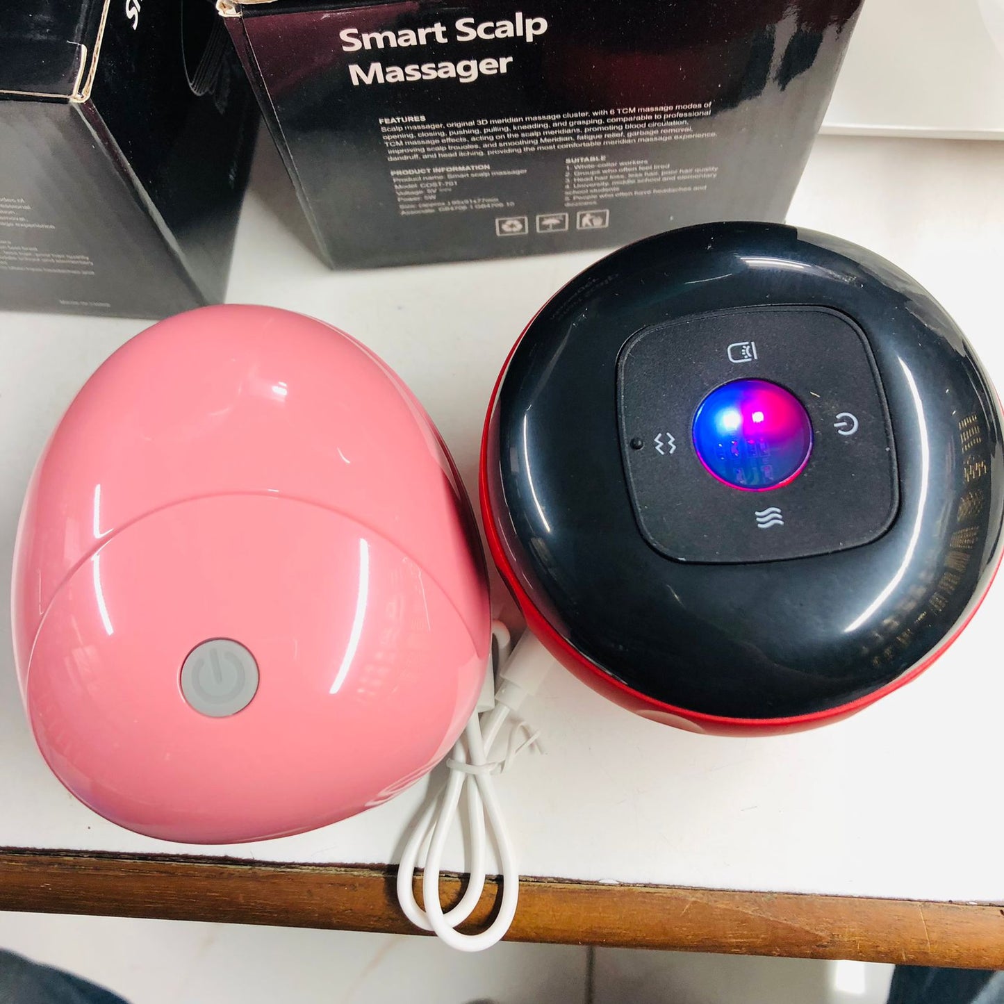 Electric Vacuum Cupping Anti-Cellulite Body Slimming Device with Red Light Heating & Rechargeable Electric Scalp Head Massager – 2 in 1 Health Care Combo